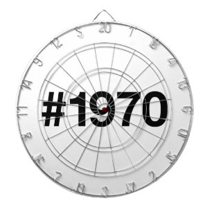 1970 Hashtag 55 Years Birthday Anniversary Dartboard
