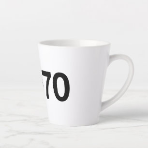 1970 Hashtag 55 Years Birthday Anniversary Latte Mug