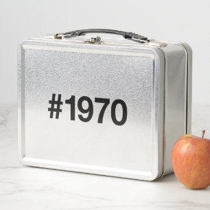 1970 Hashtag 55 Years Birthday Anniversary Metal Lunch Box