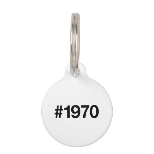 1970 Hashtag 55 Years Birthday Anniversary Pet Tag