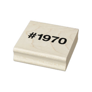 1970 Hashtag 55 Years Birthday Anniversary Rubber Stamp