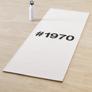 1970 Hashtag 55 Years Birthday Anniversary Yoga Mat