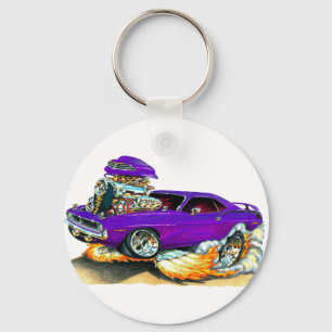 1970 Plymouth Cuda Purple Car Key Ring