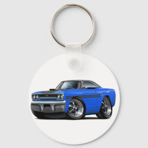 1970 Plymouth GTX Blue-Black Top Car Key Ring