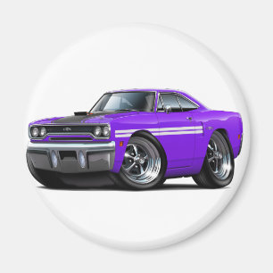 1970 Plymouth GTX Purple-White Car Magnet