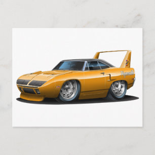 1970 Plymouth Superbird Orange Car Postcard