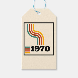 1970 Retro Vintage Poster Birthday or Reunion Gift Tags
