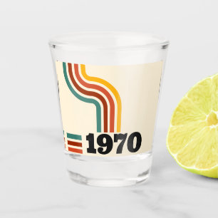 1970 Retro Vintage Poster Birthday or Reunion Shot Glass