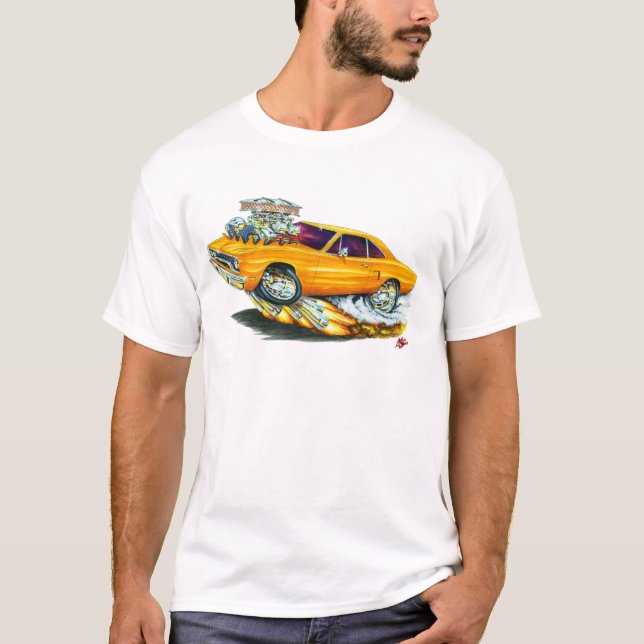 1970 Roadrunner Orange Car T-Shirt (Front)