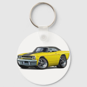 1970 Roadrunner Yellow-Black Stripe Key Ring
