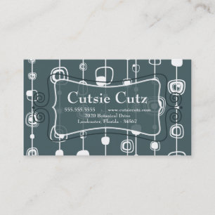 1970’s Retro Circle Square 1950 Business Cards