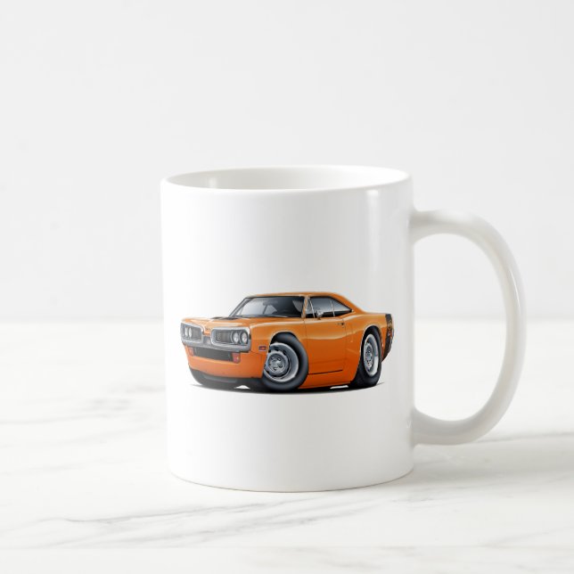1970 Super Bee Orange-Black Car Coffee Mug (Right)