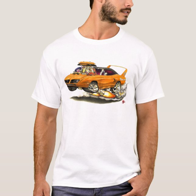 1970 Superbird Orange Car T-Shirt (Front)