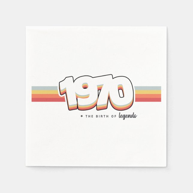 1970 The birth of legends Napkin (Front)