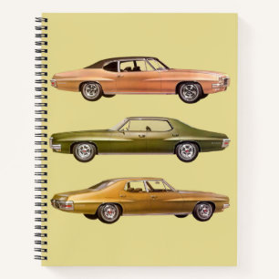 1970 three muscle cars notebook