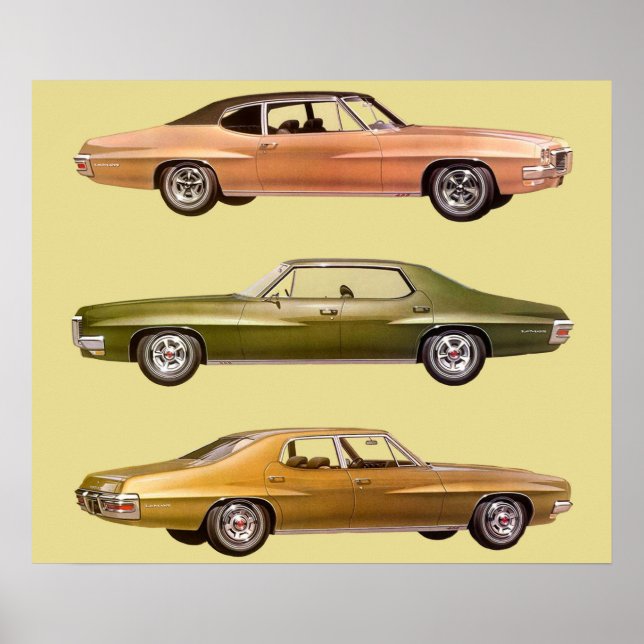 1970 three muscle cars poster (Front)