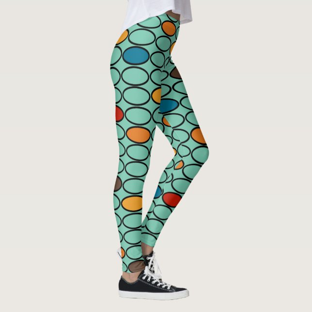 1970s Blue Ovals  Leggings (Right)
