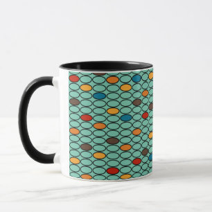 1970s Blue Ovals Mug