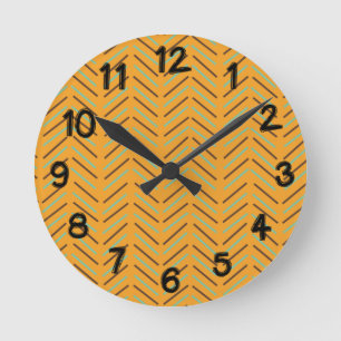 1970s Chevron Round Clock