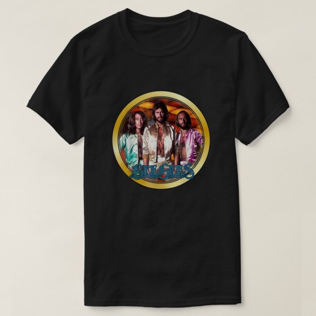 1970's Classic Bee Gees Custom Art T-Shirt (Design Front)