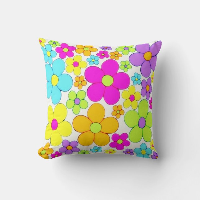 1970's Flower Style Cushion (Front)