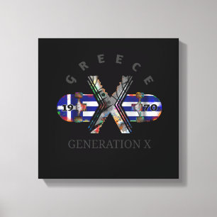 1970's Generation X Greece Skateboard Canvas Print