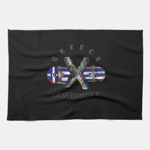 1970's Generation X Greece Skateboard Tea Towel