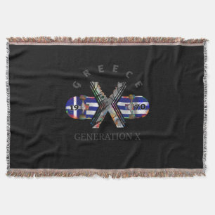 1970's Generation X Greece Skateboard Throw Blanket