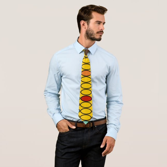 1970s Gold Ovals  Neck Tie (In Situ)