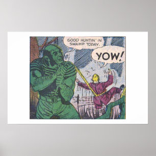 1970s Golden age horror comics scary retro comic Poster