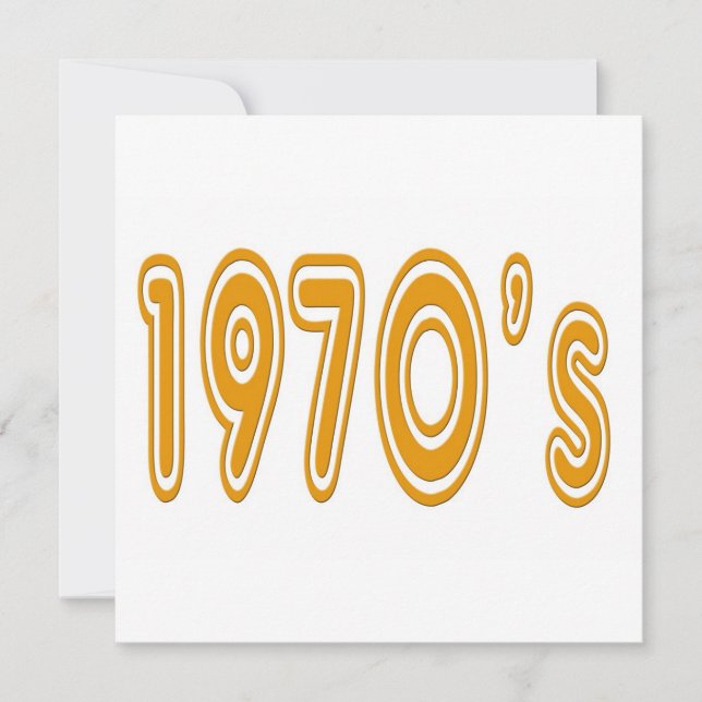 1970's in seventies style font (Front)