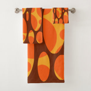 1970s Layered Ovals  Bath Towel Set