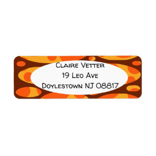1970s Layered Ovals  Label