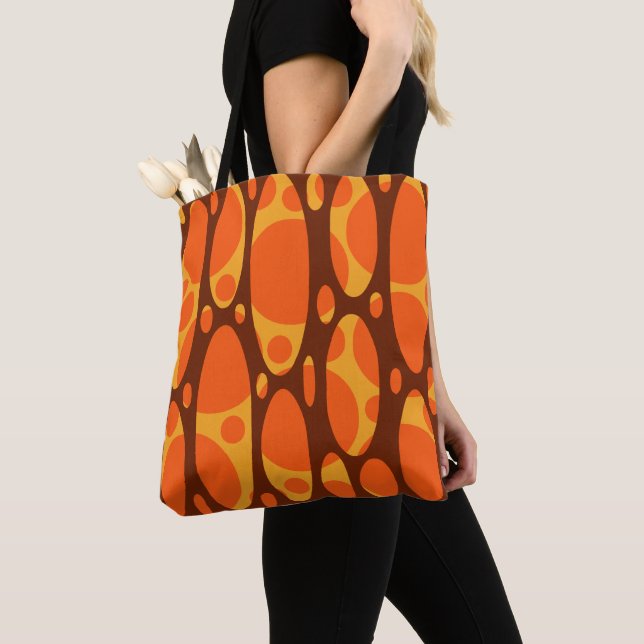 1970s Layered Ovals  Tote Bag (Close Up)