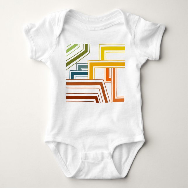 1970s Lines  Baby Bodysuit (Front)