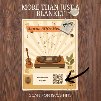 1970s Music Therapy Scannable QR Code Blanket