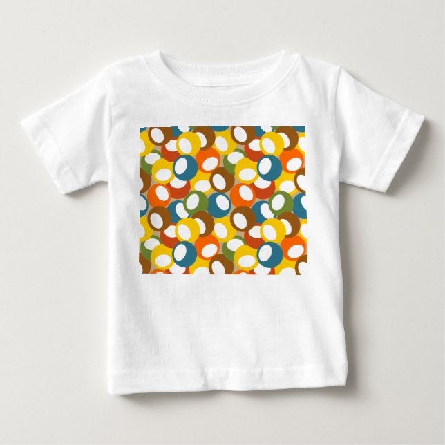 1970s Olive Circles Baby T-Shirt (Front)