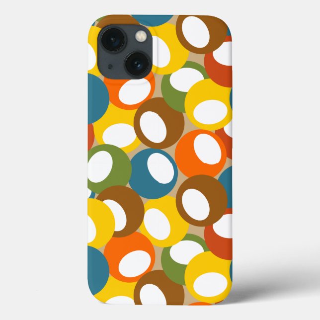 1970s Olive Circles Case-Mate iPhone Case (Back)