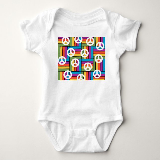 1970s Peace Baby Bodysuit (Front)