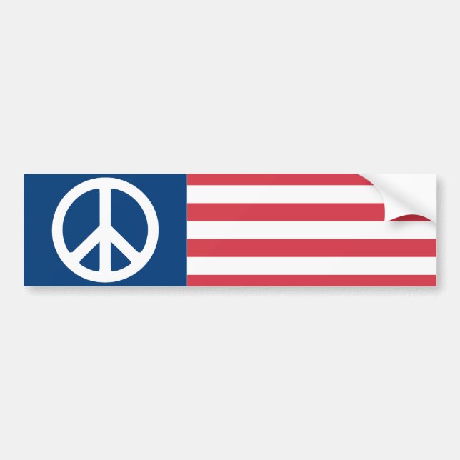 1970s Peace Flag Bumper Sticker (Front)