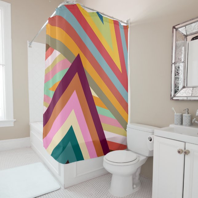 1970s Peaks  Shower Curtain (In Situ)