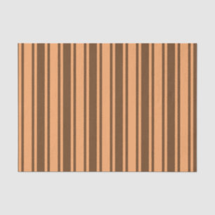 1970s retro brown candy stripes tissue paper