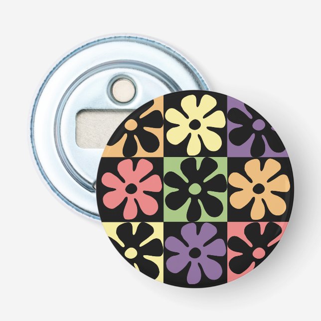 1970s Retro Daisies Bottle Opener (Front)