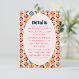 1970s Retro Groovy Pastel Enclosure Card
