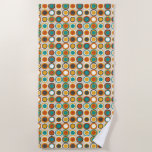 1970s Retro Orange Brown Teal Circles Pattern Beach Towel<br><div class="desc">This funky 1970s retro style patterned beach towel features circles of brown,  teal blue,  white,  and two shades of orange. This is sure to be an eye catcher when it's laid out in the sand!</div>