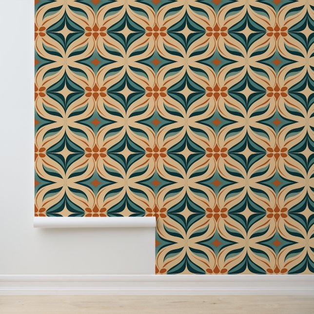 1970s Retro Pattern Psychedelic  Wallpaper (Application)