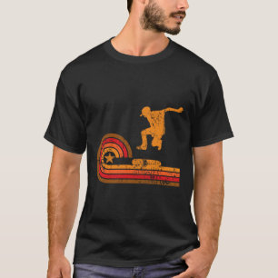 1970's Retro Skateboarder Silhouette Skateboarding T-Shirt