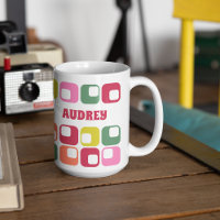 1970s Retro Style Geometric Pattern Personalised
