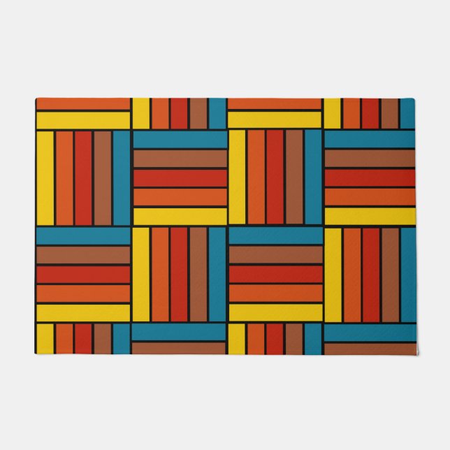 1970s Squares  Doormat (Front)