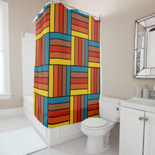 1970s Squares Shower Curtain